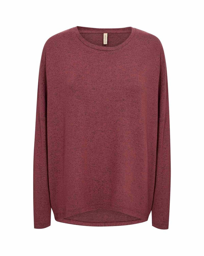 Biara Jumper Women Oxblood Red Melange | Smilebutiken - Soyaconcept