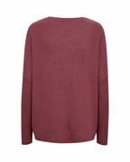 Biara Jumper Women Oxblood Red Melange | Smilebutiken - Soyaconcept