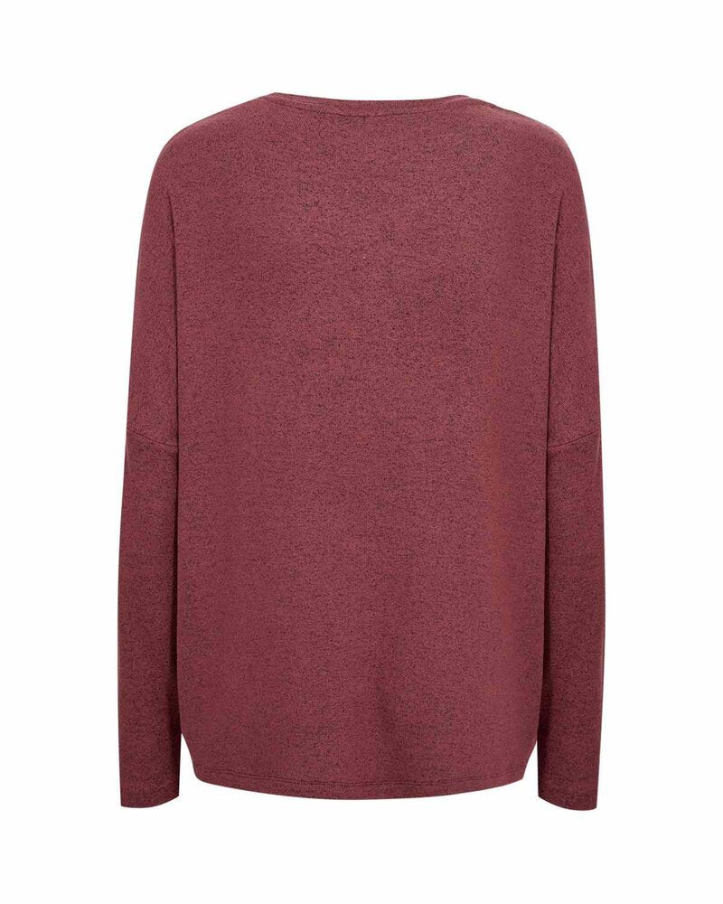 Biara Jumper Women Oxblood Red Melange | Smilebutiken - Soyaconcept