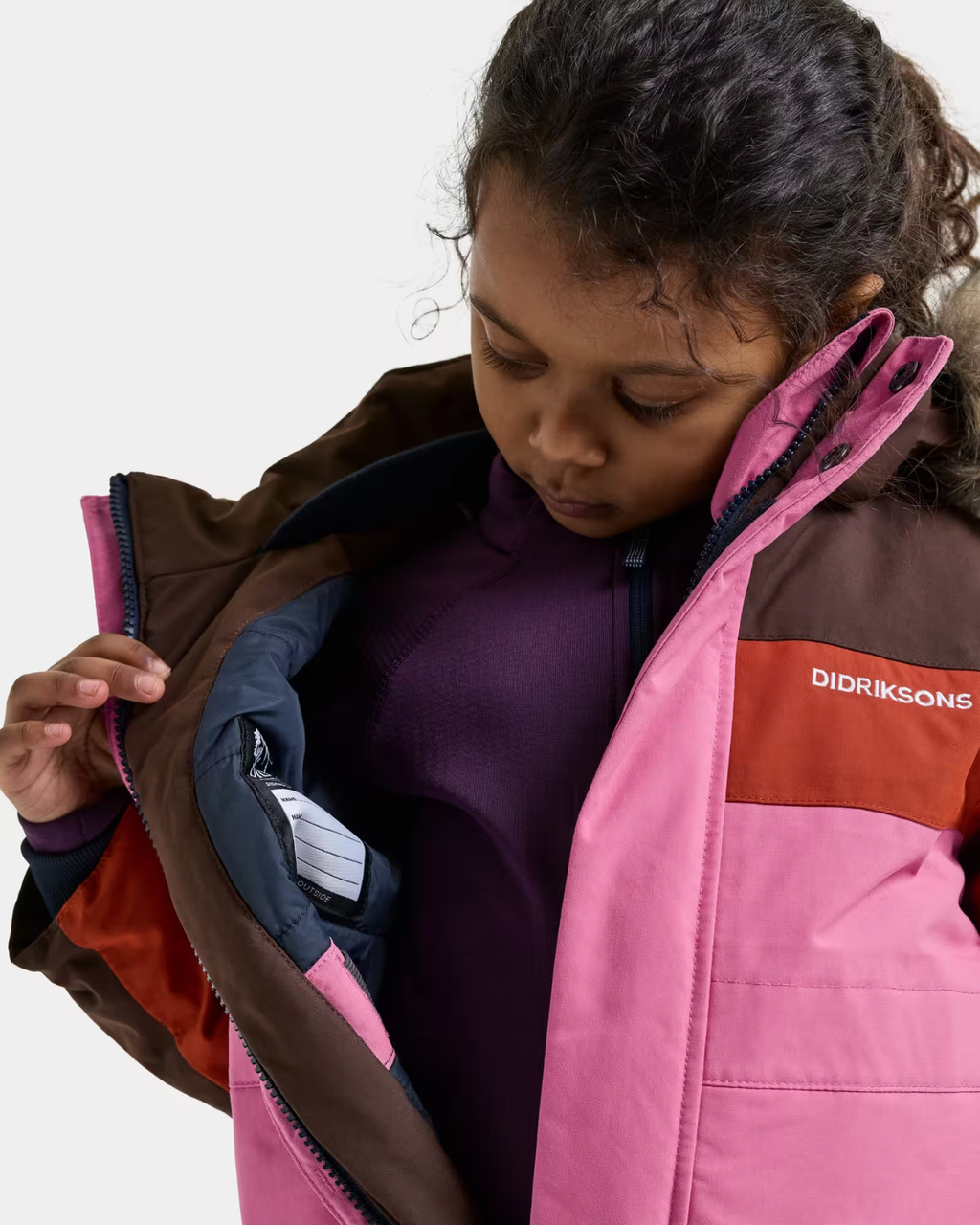 Bjärven 5 Vinteroverall Barn Rosa Shadow Brown | Smilebutiken - Didriksons