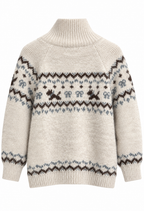 Bonnie Stickad Kofta Dam OffWhite Stone | Smilebutiken - Caramelle Fashion