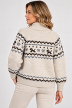 Bonnie Stickad Kofta Dam OffWhite Stone | Smilebutiken - Caramelle Fashion