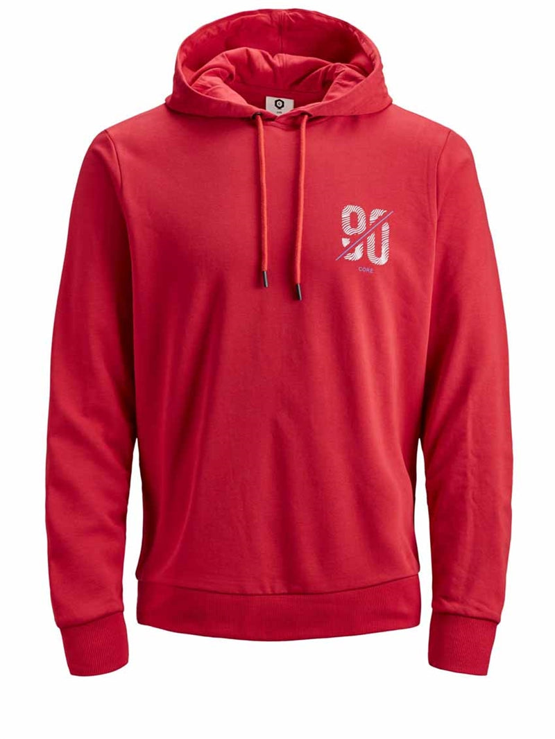 Booster Hoodie Men Tango Red - Jack & Jones