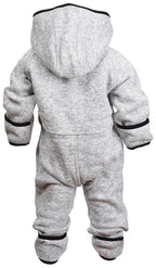 Bormio Kids' Fleece Overall Grey Melange Lindberg