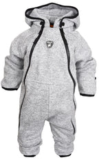 Bormio Kids' Fleece Overall Grey Melange Lindberg