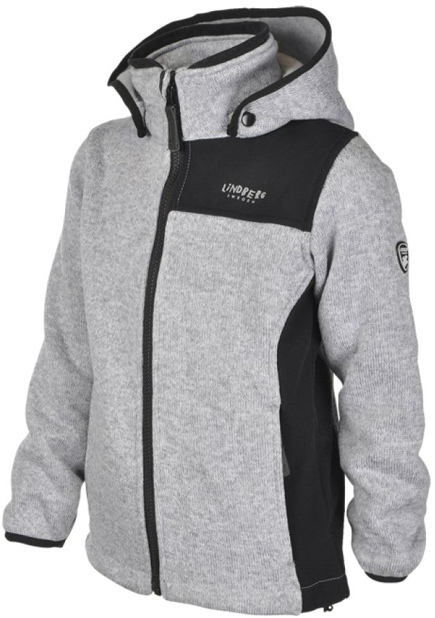 Bormio Fleecejacka Barn & Junior Grey Melange Lindberg