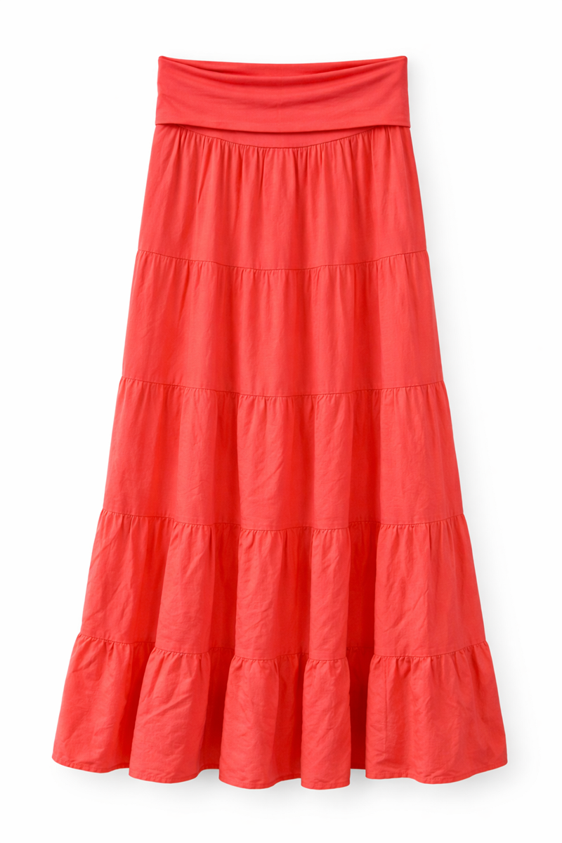 Bristol Ruffled Skirt Women Coral Chica London | Smilebutiken - Caramelle Fashion