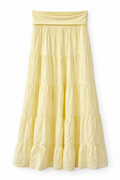 Bristol Volangkjol Dam Light Yellow Chica London | Smilebutiken - Caramelle Fashion