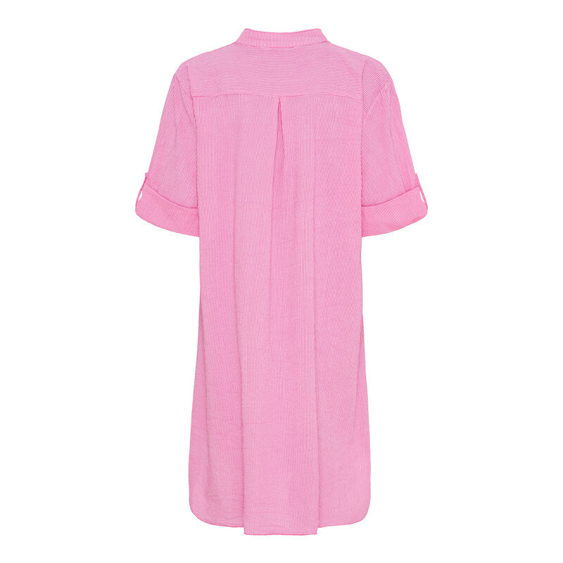 Bugatti Long Shirt Women Fuchsia Stripe Marta du Chateau | Smilebutiken - Marta du Chateau