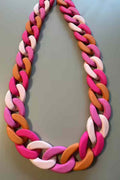 By Odahl Alice Necklace Cherry Pink Orange - By Odahl