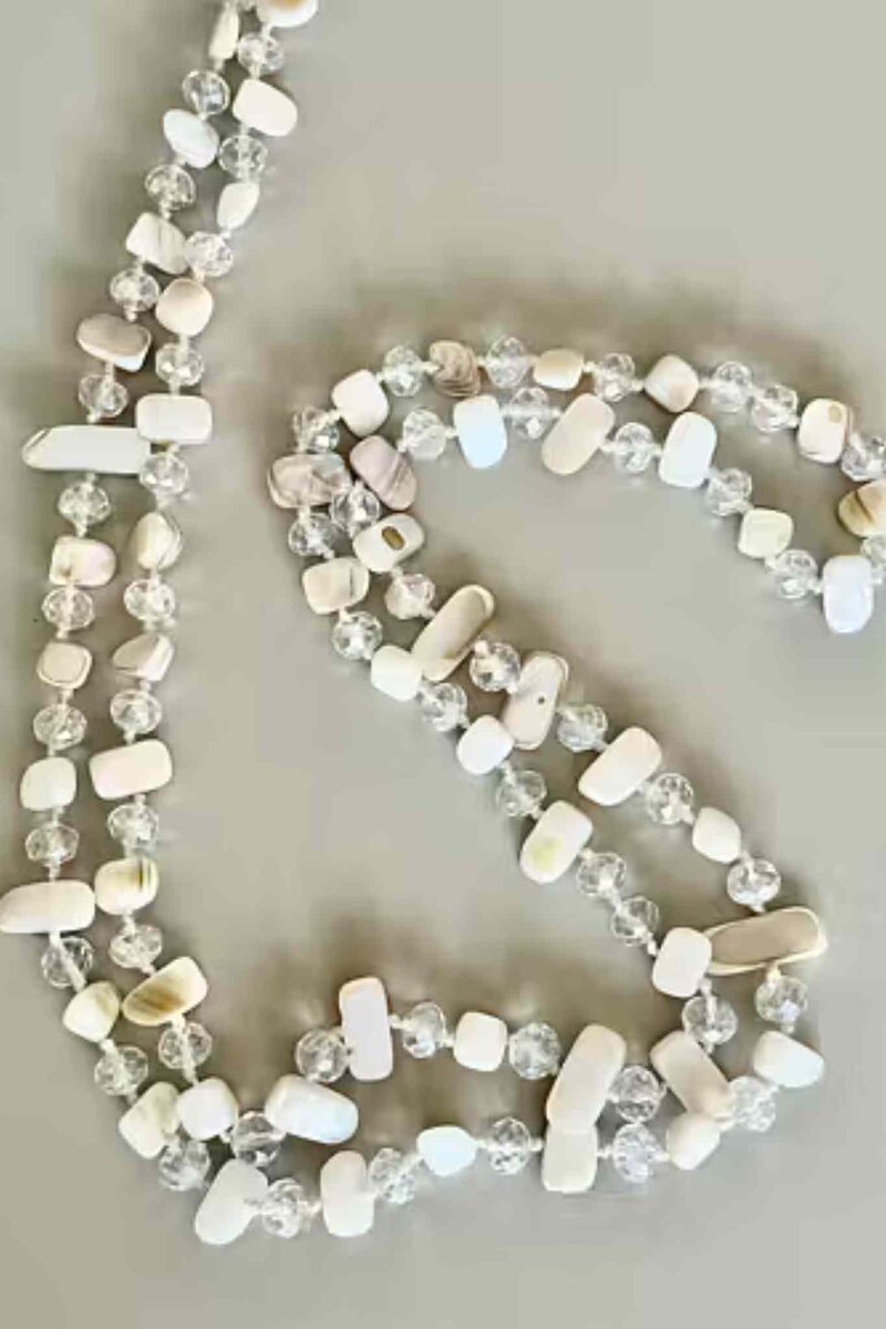 By Odahl Ella Necklace Beige White Seashell - By Odahl