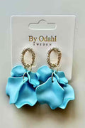 Nellie Örhängen Light Blue Silk By Odahl
