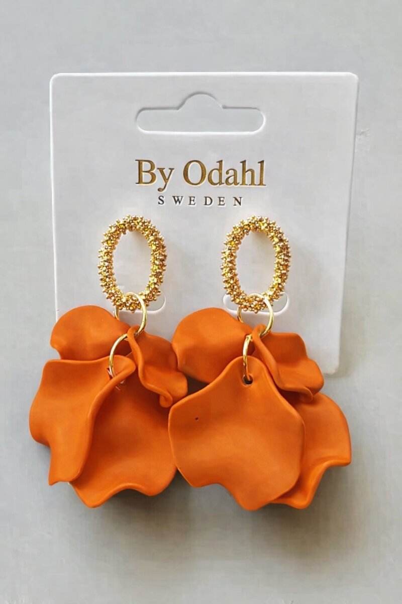 Nellie Earrings Orange By Odahl