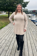 CC Fashion Tone Knitted Tunic 2 Women Beige Caramelle Fashion