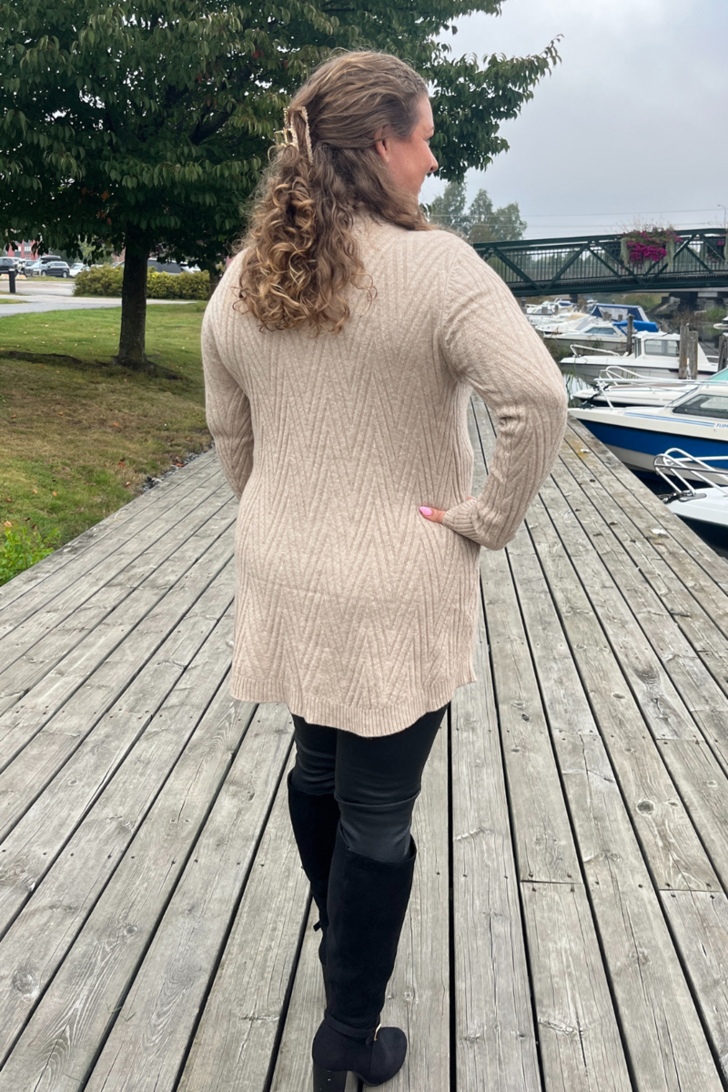CC Fashion Tone Knitted Tunic 2 Women Beige Caramelle Fashion