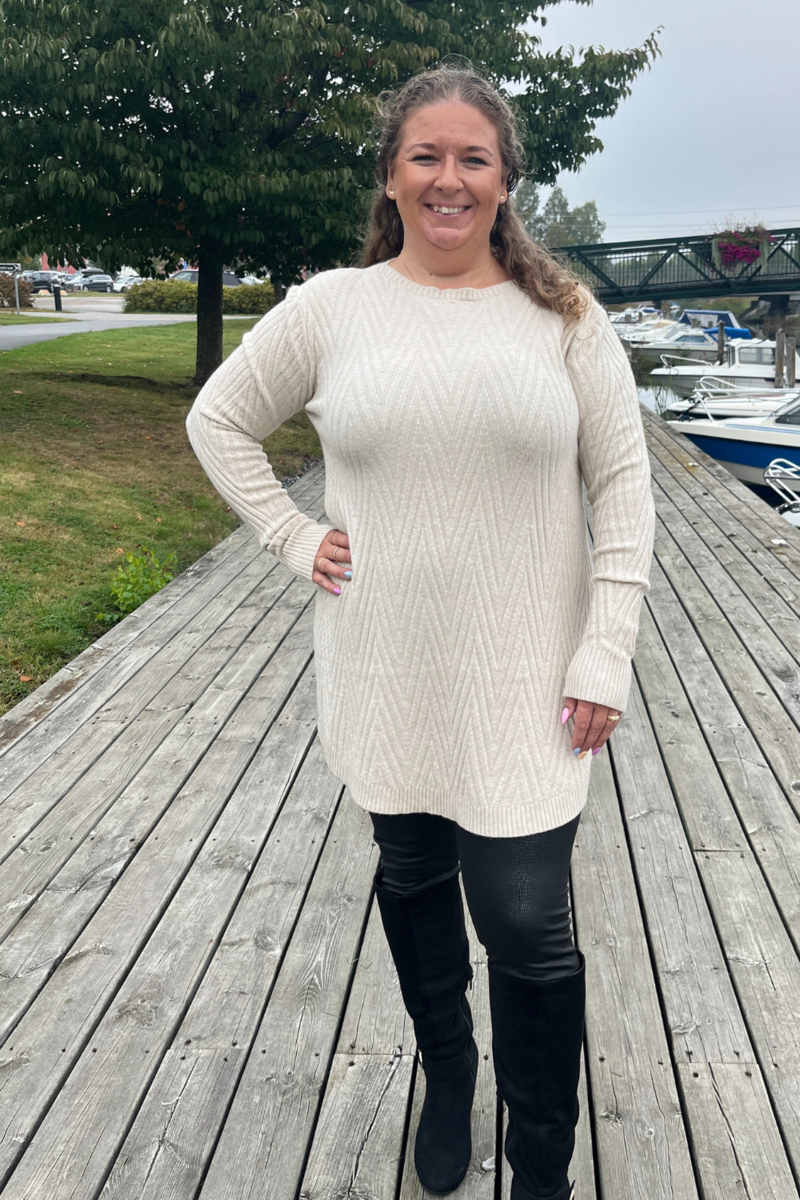 CC Fashion Tone Knitted Tunic 2 Women's Cream Caramelle Fashion