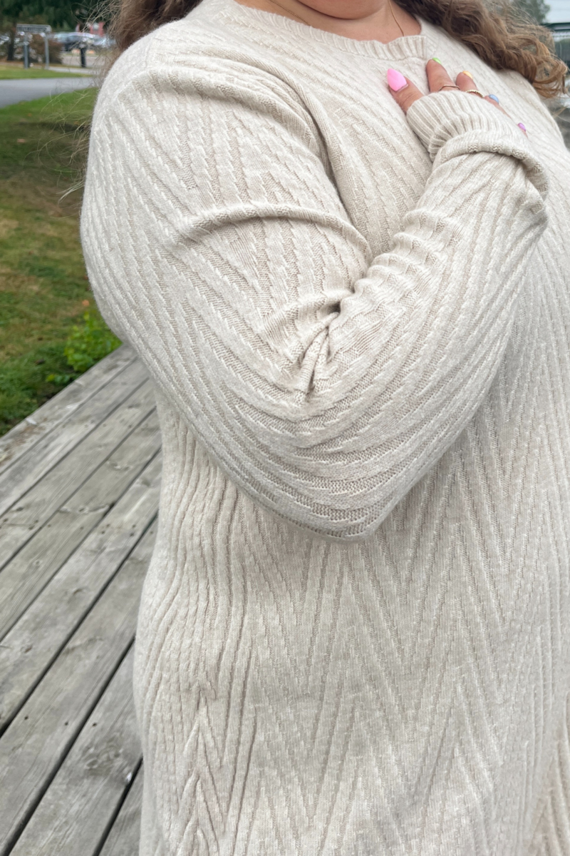 CC Fashion Tone Knitted Tunic 2 Women's Cream Caramelle Fashion