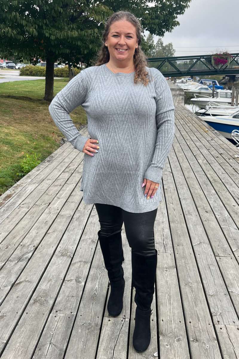 CC Fashion Tone Knitted Tunic 2 Women Grey Caramelle Fashion