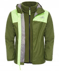 Elden Boys Rain Triclimate Jacket Scallion Green Skaljacka Barn The North Face