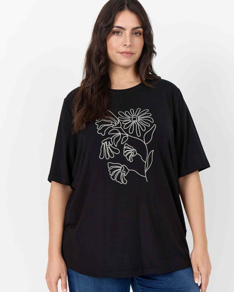 Caimi 7 T-shirt Dam Black | Smilebutiken - Wasabiconcept