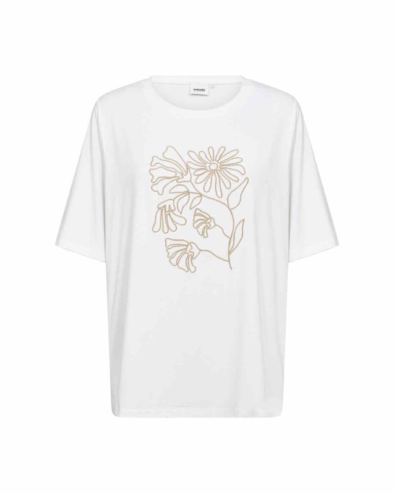 Caimi 7 T-shirt Dam White | Smilebutiken - Wasabiconcept