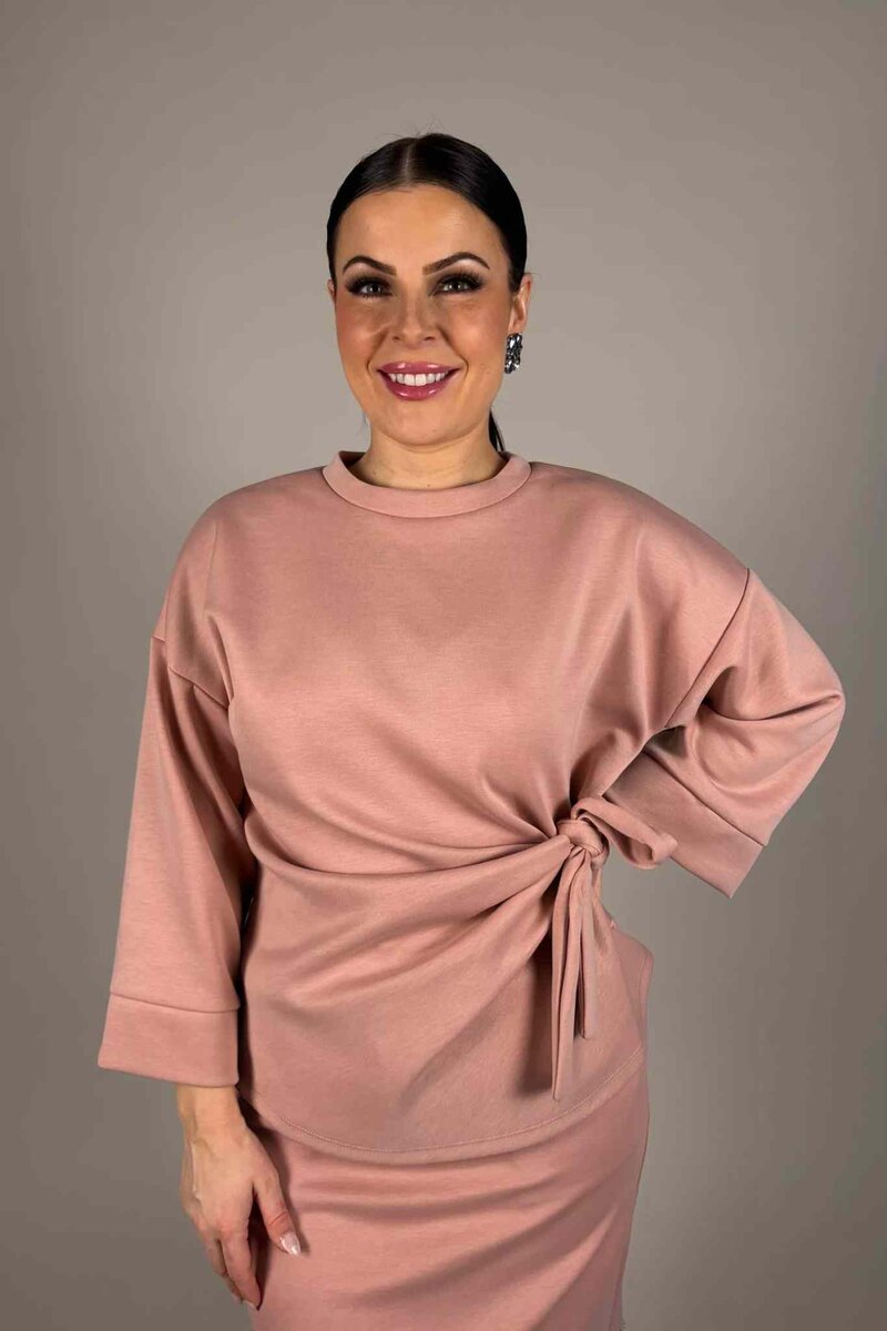 Ellie Tröja med Knyt Dam Pink Camicia