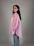 Nikki Skjorta Med Spets Dam Pink CAMICIA