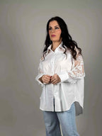 Nikki Women's Lace Shirt White CAMICIA