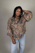 Nova Puff Sleeve Blouse Women Beige Camicia