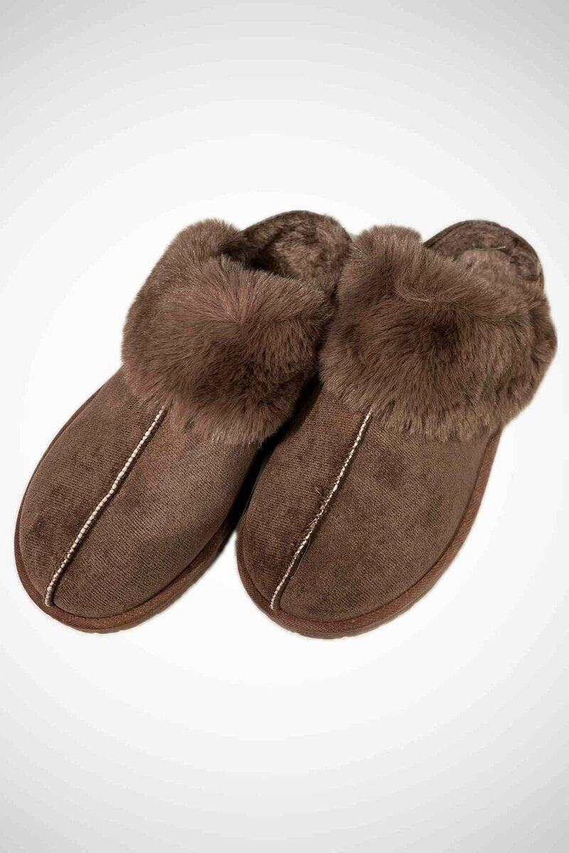 Adela Pälstofflor Dam Khaki Caramelle Fashion