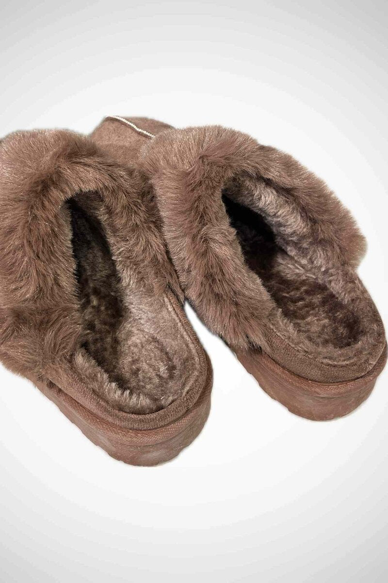 Adela Pälstofflor Dam Khaki Caramelle Fashion