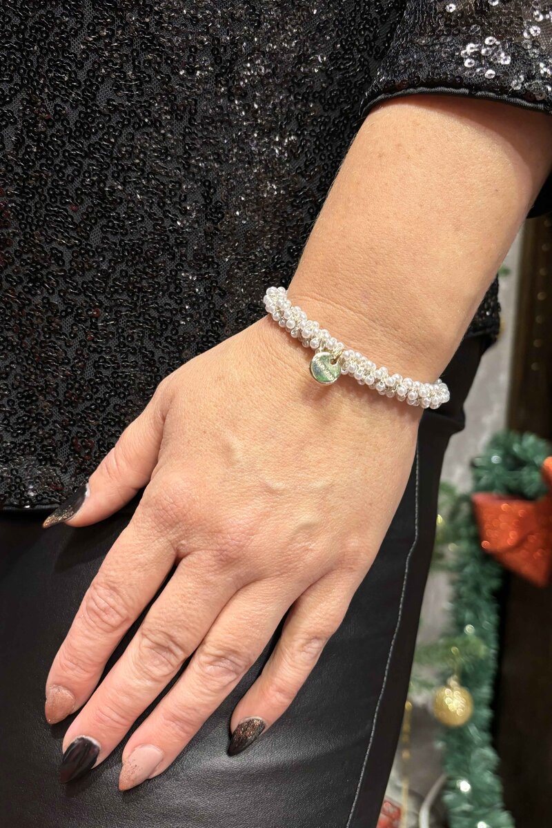 Armband 5 Dam White CARAMELLE FASHION