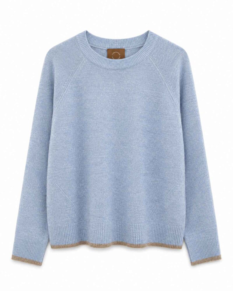 Carla Knitted Sweater Women Light Blue Kentucky | Smilebutiken - Copenhagen