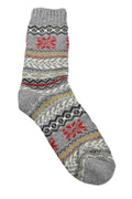 Ullsocka 1-pack Mönstrad Grey Carlsteins