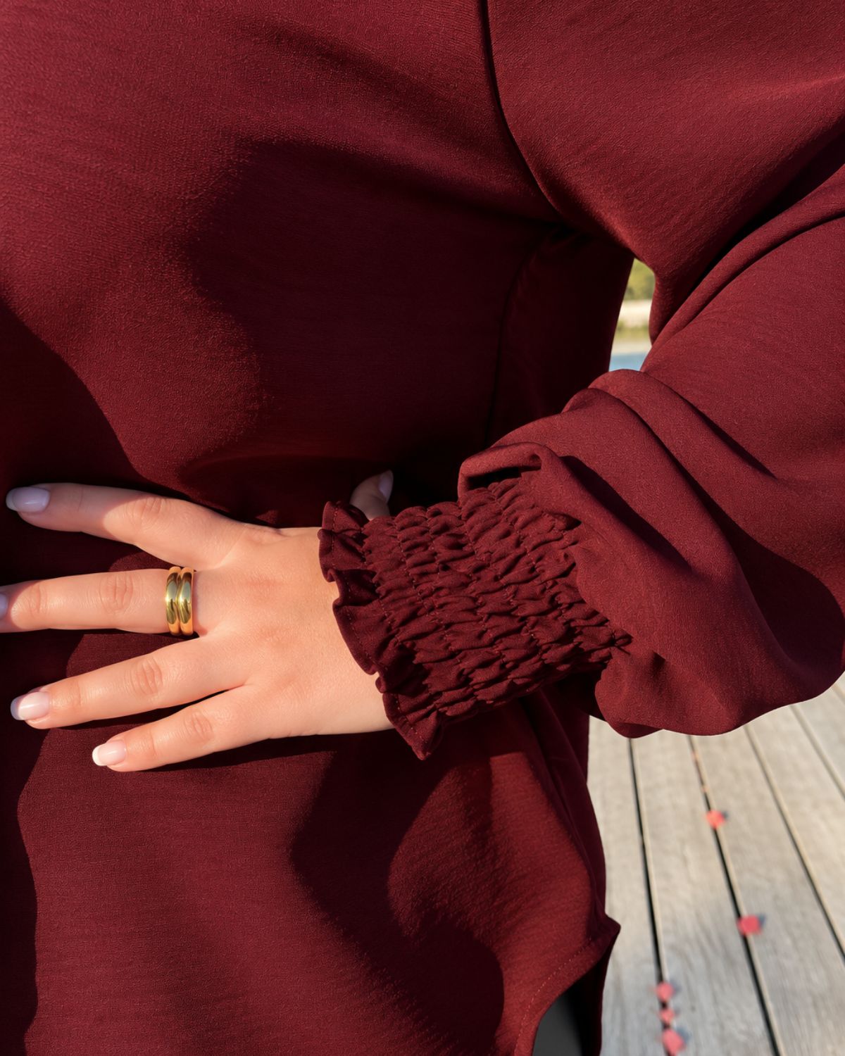 Cassandra Skjorta Dam Vinröd Bordo | Smilebutiken - Caramelle fashion