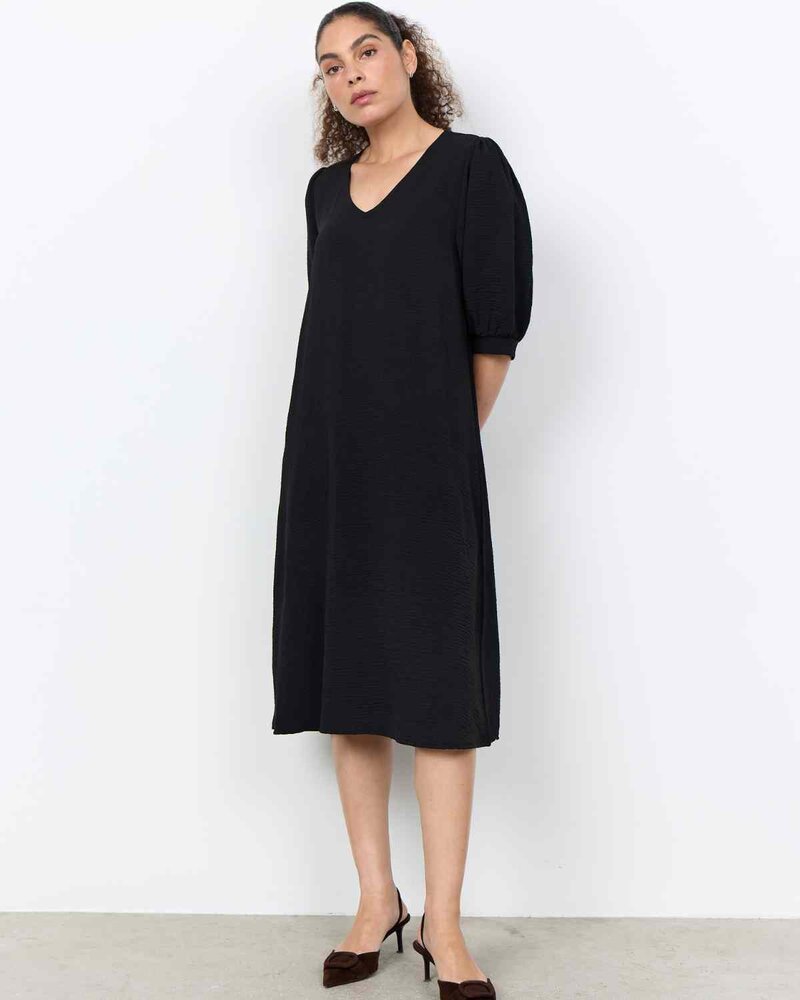 Cath 11 V-Ringad Klänning Dam Black | Smilebutiken - Soyaconcept