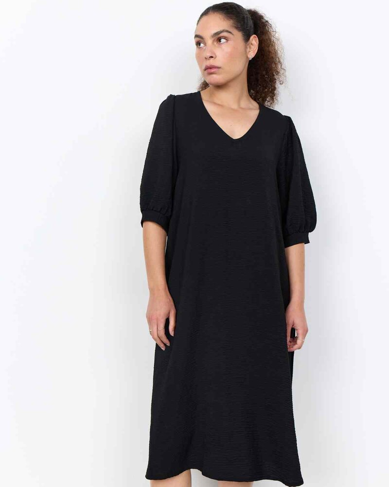 Cath 11 V-Ringad Klänning Dam Black | Smilebutiken - Soyaconcept