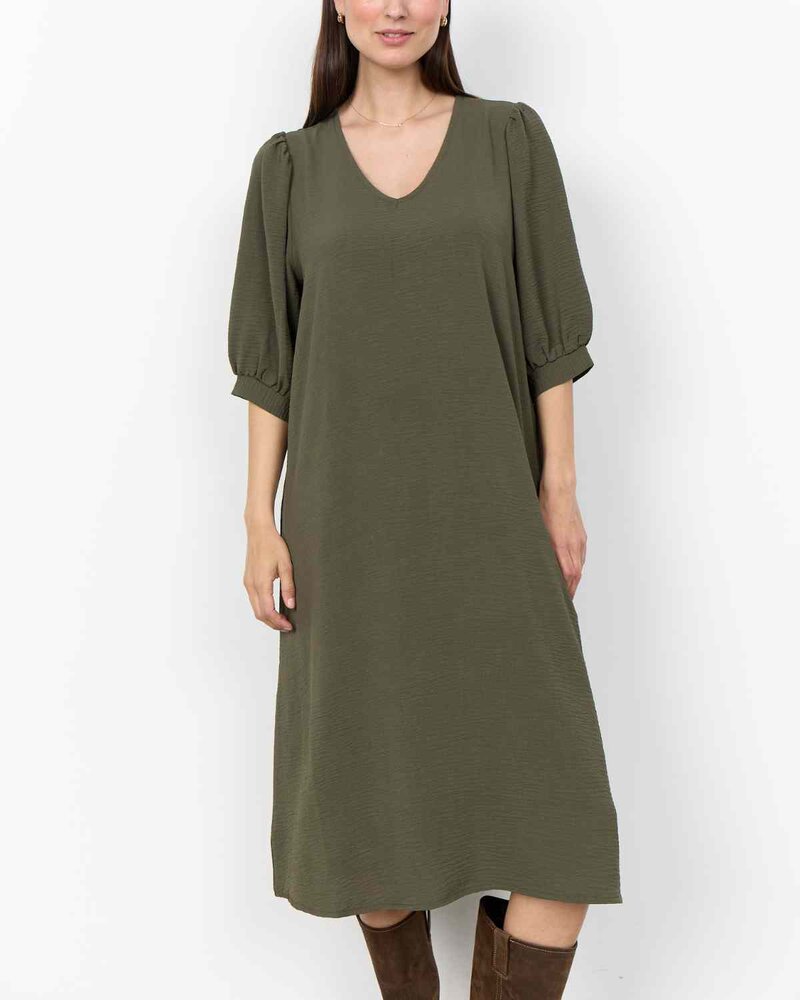 Cath 11 V-Ringad Klänning Dam Grape Leaf | Smilebutiken - Soyaconcept
