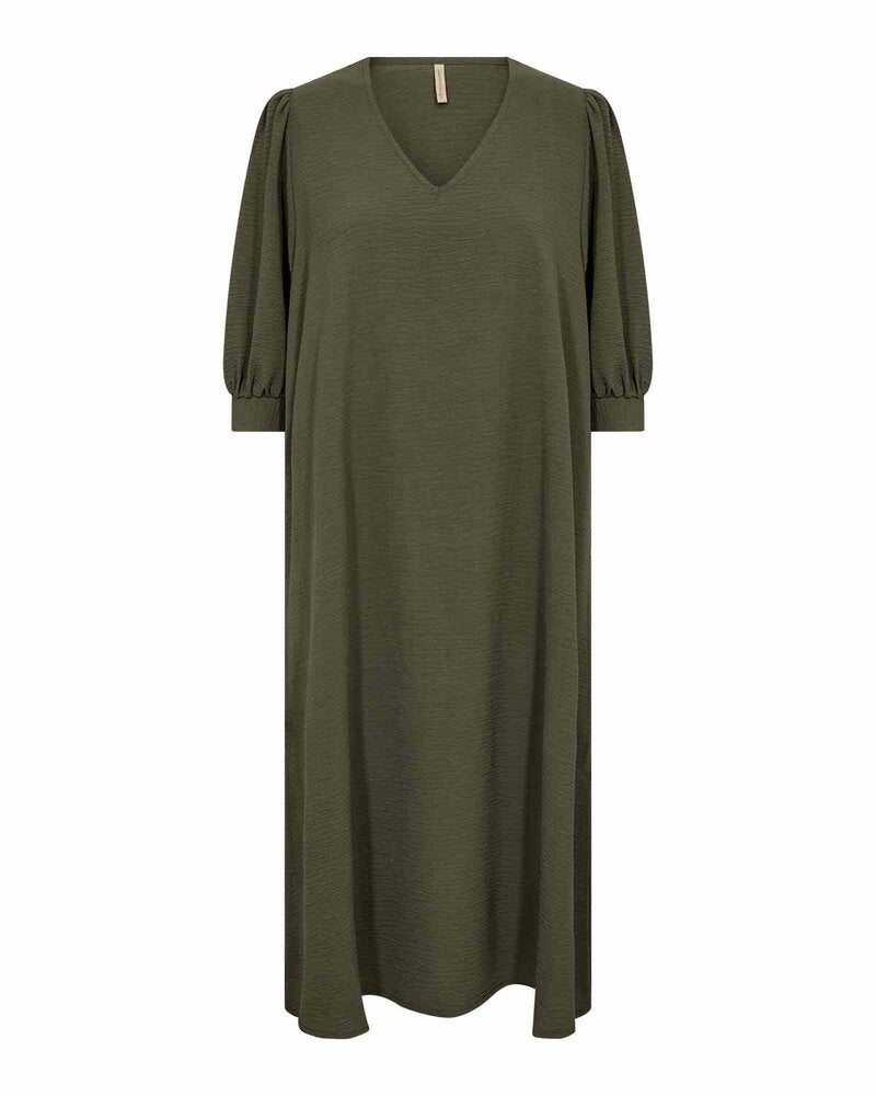 Cath 11 V-Ringad Klänning Dam Grape Leaf | Smilebutiken - Soyaconcept