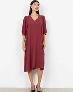 Cath 11 V-Neck Dress Women Oxblood Red Soyaconcept | Smilebutiken - Soyaconcept