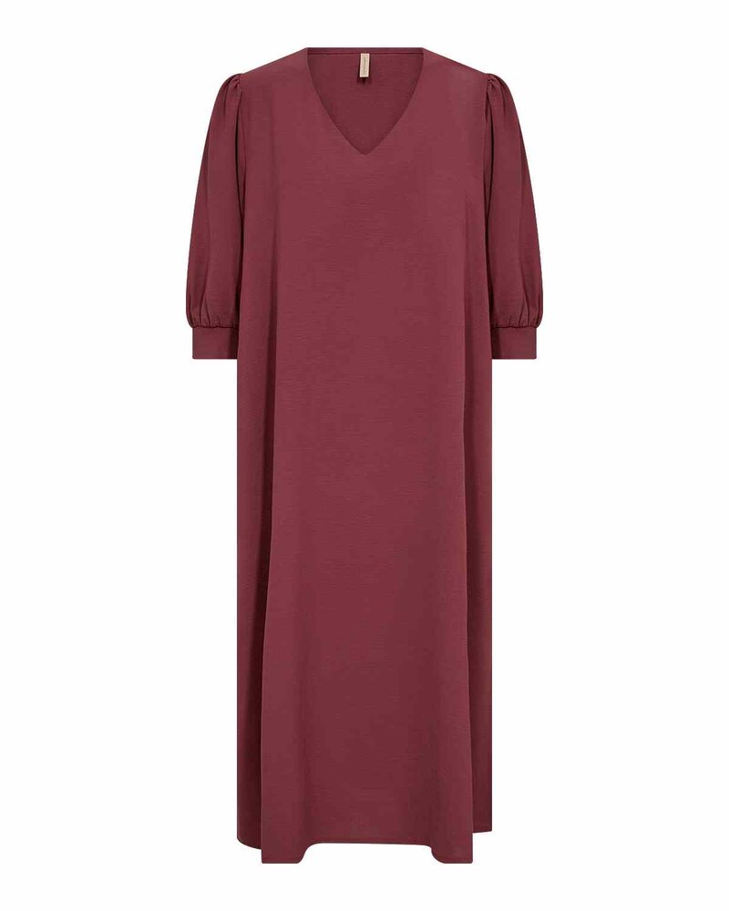 Cath 11 V-Neck Dress Women Oxblood Red Soyaconcept | Smilebutiken - Soyaconcept