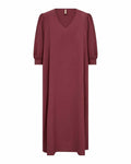 Cath 11 V-Ringad Klänning Dam Oxblood Red | Smilebutiken - Soyaconcept