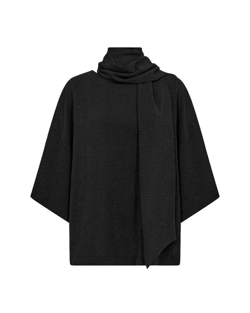 Cath 12 Blus Med Scarfdetalj Dam Black | Smilebutiken - Soyaconcept