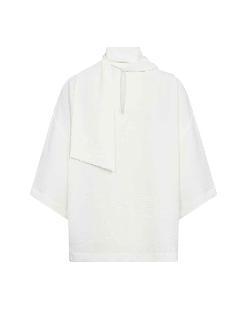 Cath 12 Blus Med Scarfdetalj Dam Offwhite | Smilebutiken - Soyaconcept