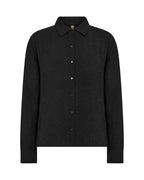 Cath 14 Shirt With Texture Women Black | Smilebutiken - Soyaconcept