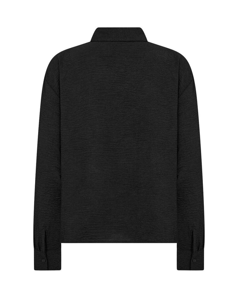 Cath 14 Shirt With Texture Women Black | Smilebutiken - Soyaconcept