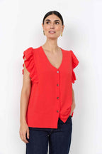 Cath 5 V-neck Top Women Bittersweet | Smilebutiken - Soyaconcept