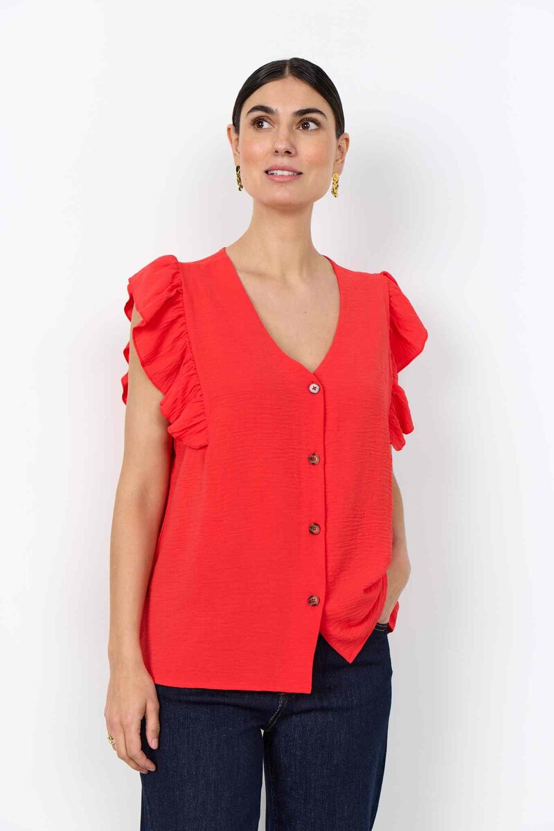 Cath 5 V-neck Top Women Bittersweet | Smilebutiken - Soyaconcept