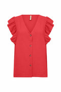 Cath 5 V-neck Top Women Bittersweet | Smilebutiken - Soyaconcept