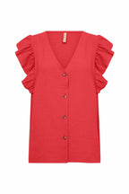 Cath 5 V-neck Top Women Bittersweet | Smilebutiken - Soyaconcept